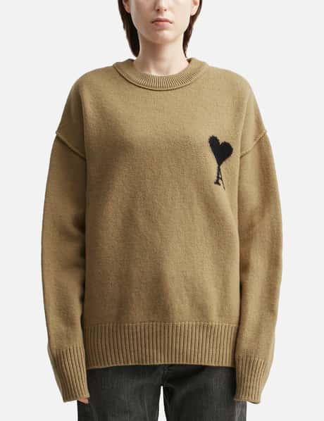 Ami Wool Ami De Coeur Crewneck Sweater