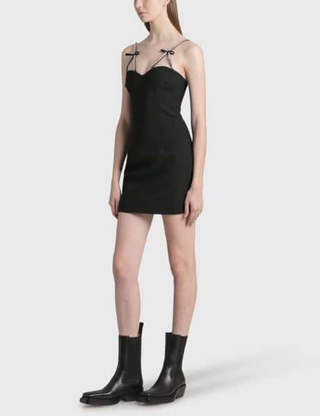 knee length dresses for ladies Cut Out Crystal-Bow Mini Dress – CHICIDA main image 1