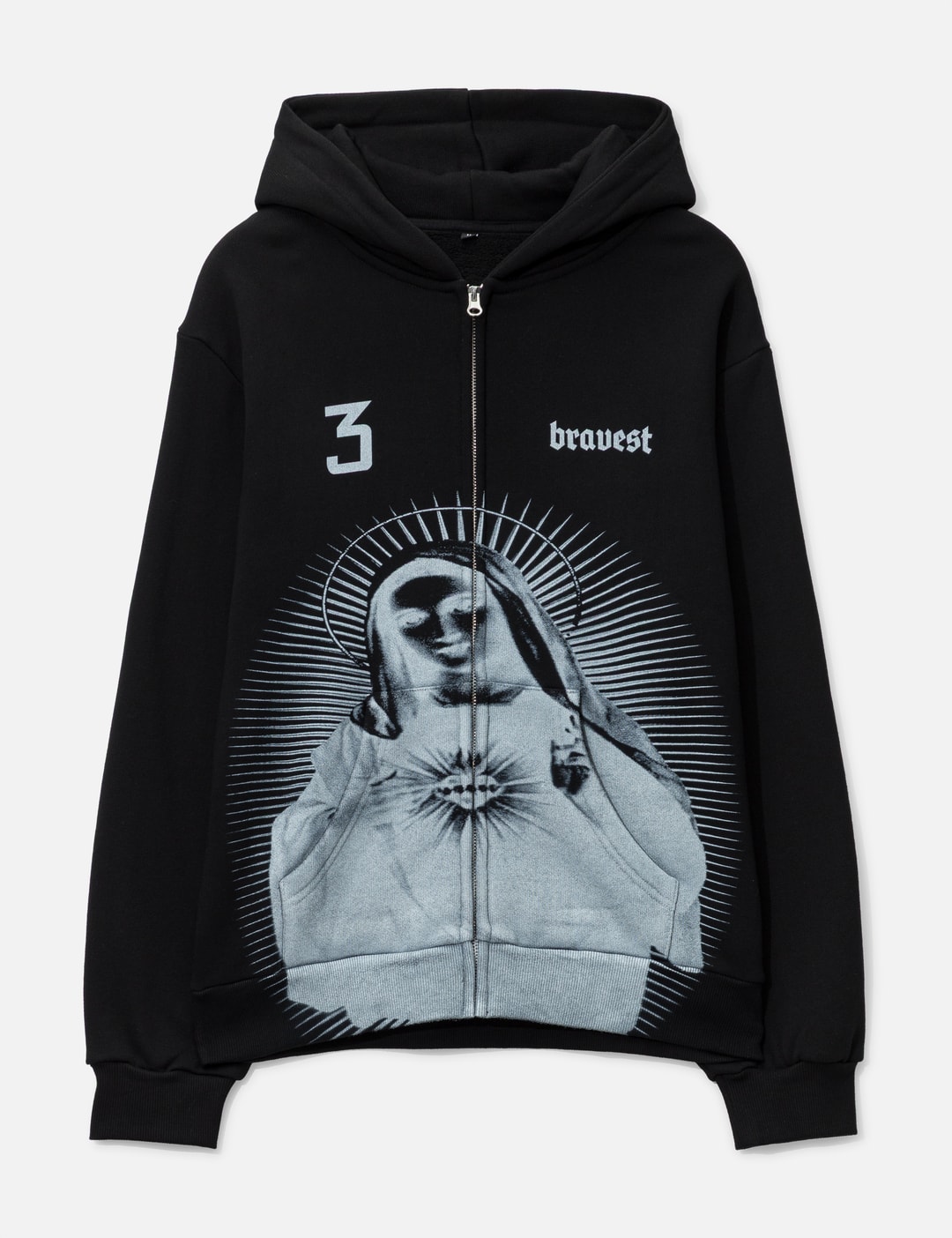 Black Mary Zip Up Hoodie view 8