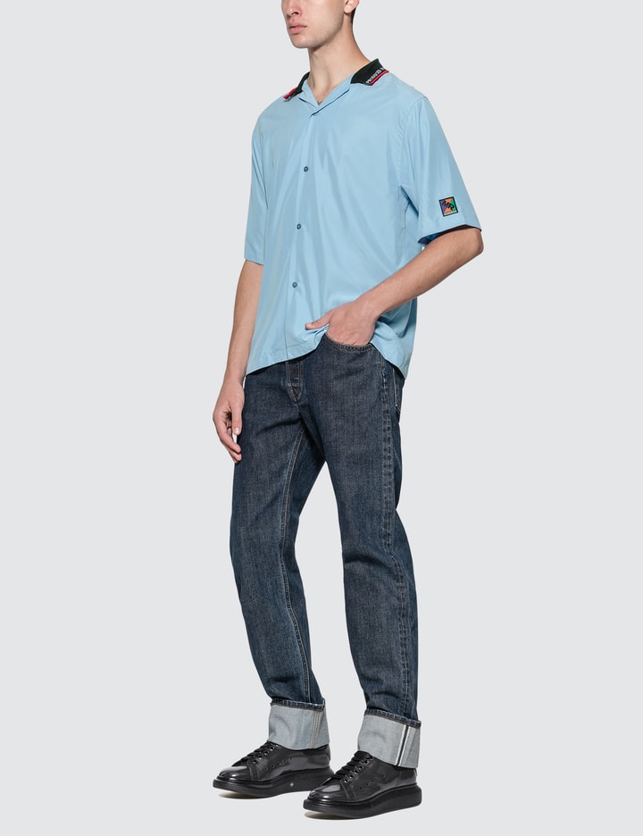 Rib Collar Short Sleeve Shirt Placeholder Image