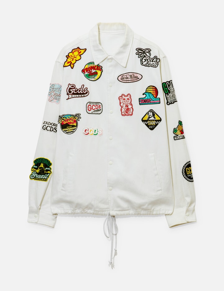 Gcds Coach Patch Jacket In White