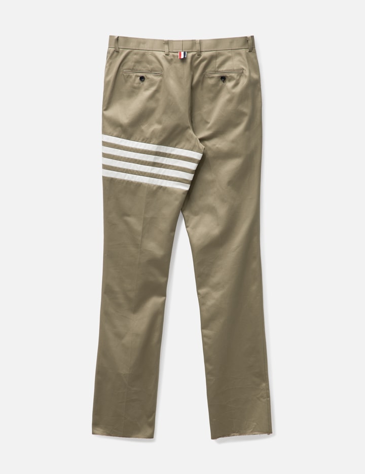 Thom Browne Cotton Twill Knit Seamed 4-bar Unconstructed Chino Trousers In Beige