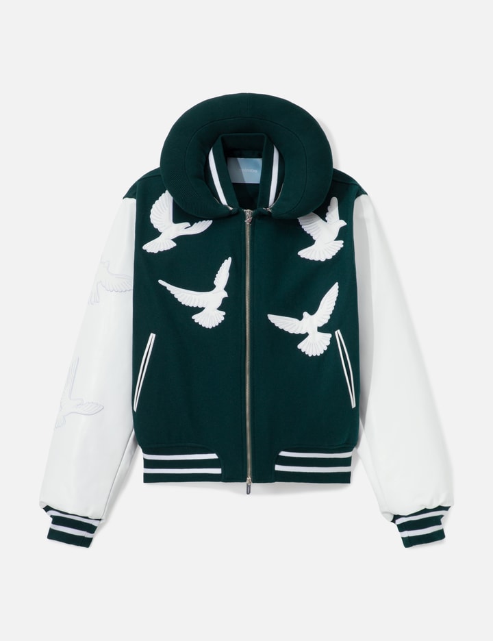 Flying Dove Pillow Neck Varsity Jacket Placeholder Image