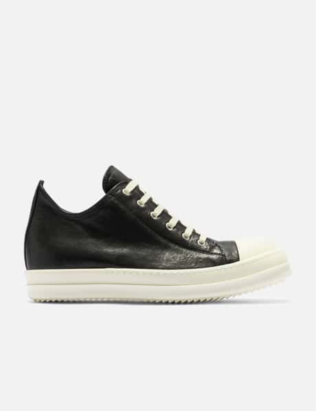 Rick Owens WAXY GOAT LEATHER LOW SNEAKERS