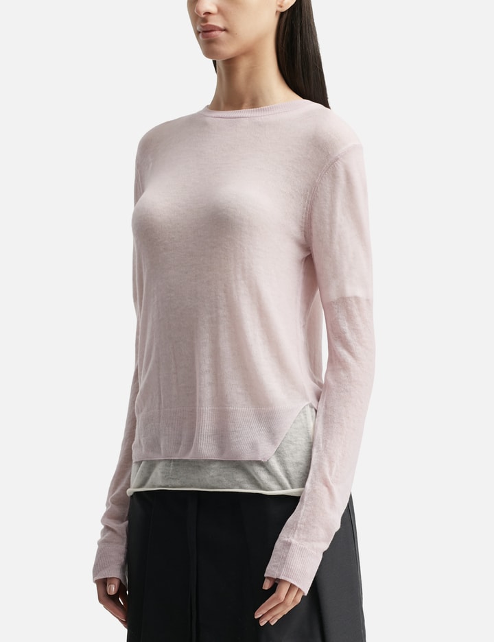 Anggae Layered Two Tone Sweatshirt In Pink