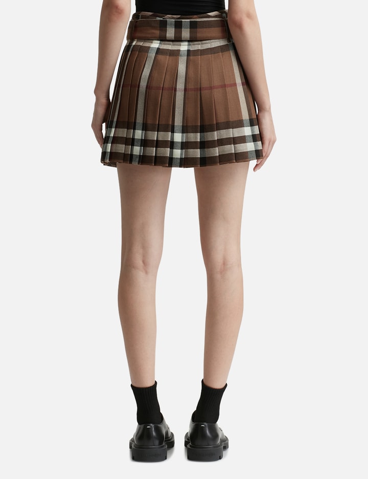 Check Wool Pleated Skirt Placeholder Image
