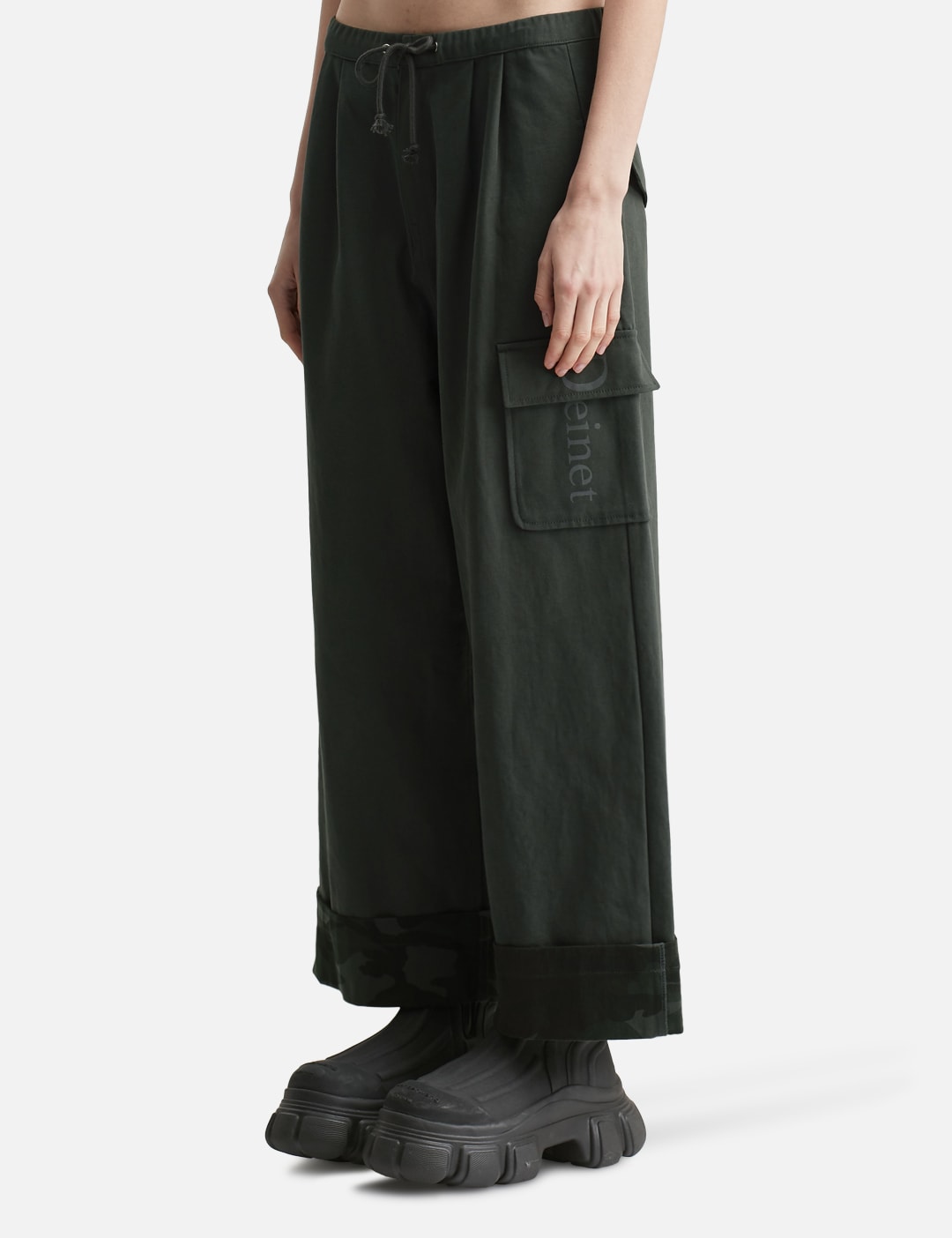 Roll Up Cargo Banding Pants Charcoal view 8