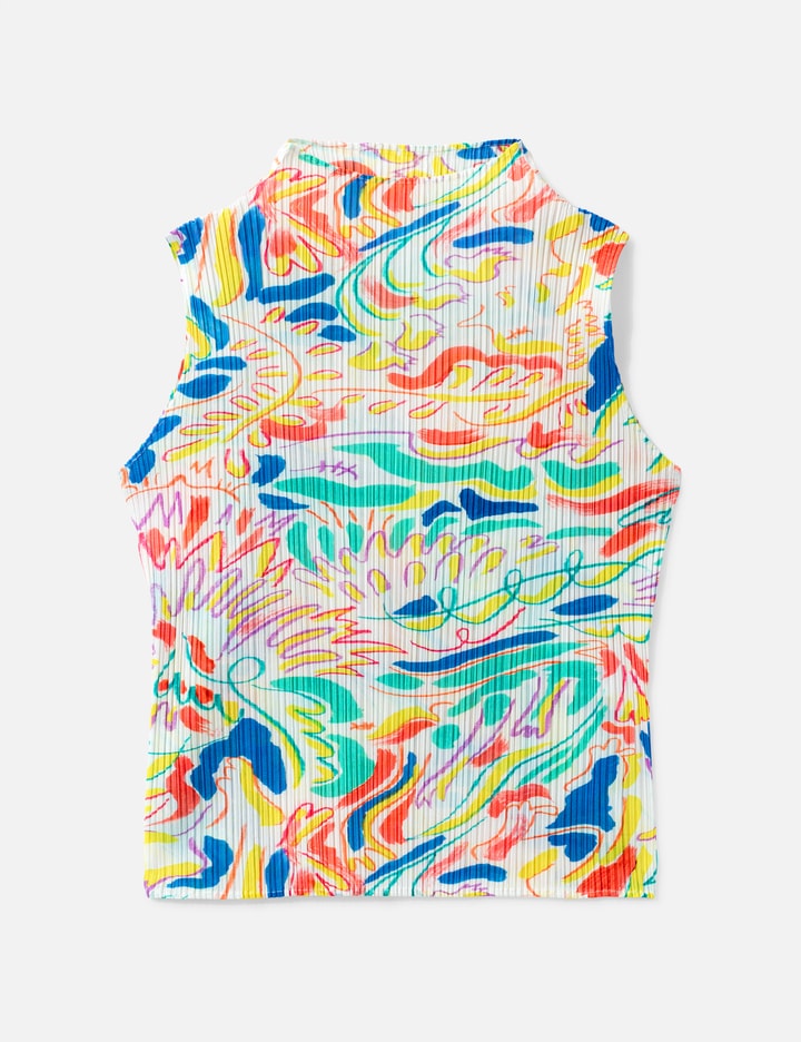 Issey Miyake Pleats Please SS21 Print Top