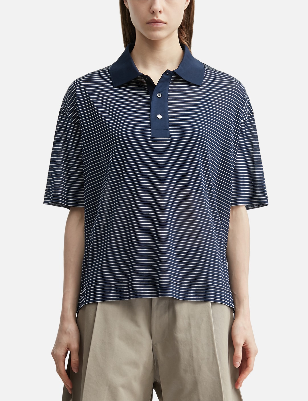 Cotton Striped Ami De Coeur Polo view 11