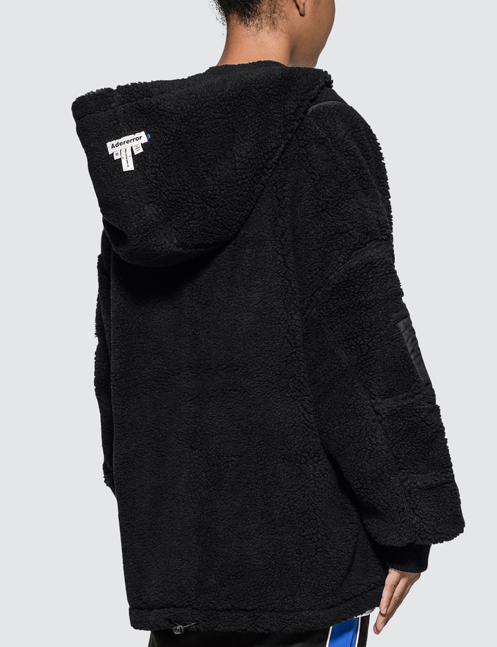 Oversized Faux Shearling Hooded Jacket Placeholder Image