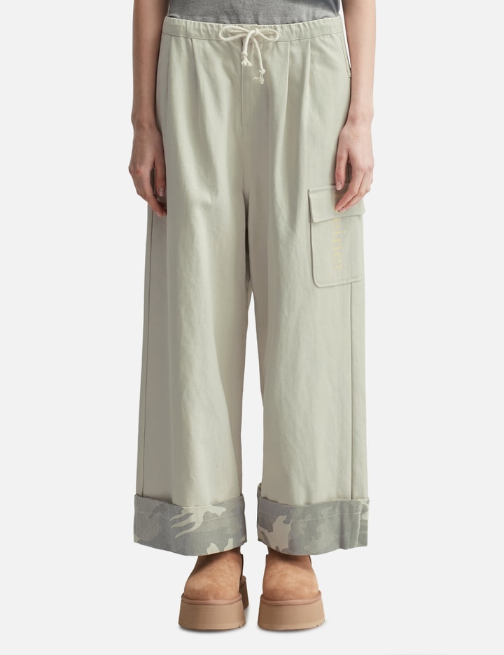 Deinet Roll Up Cargo Banding Pants Grey In Brown