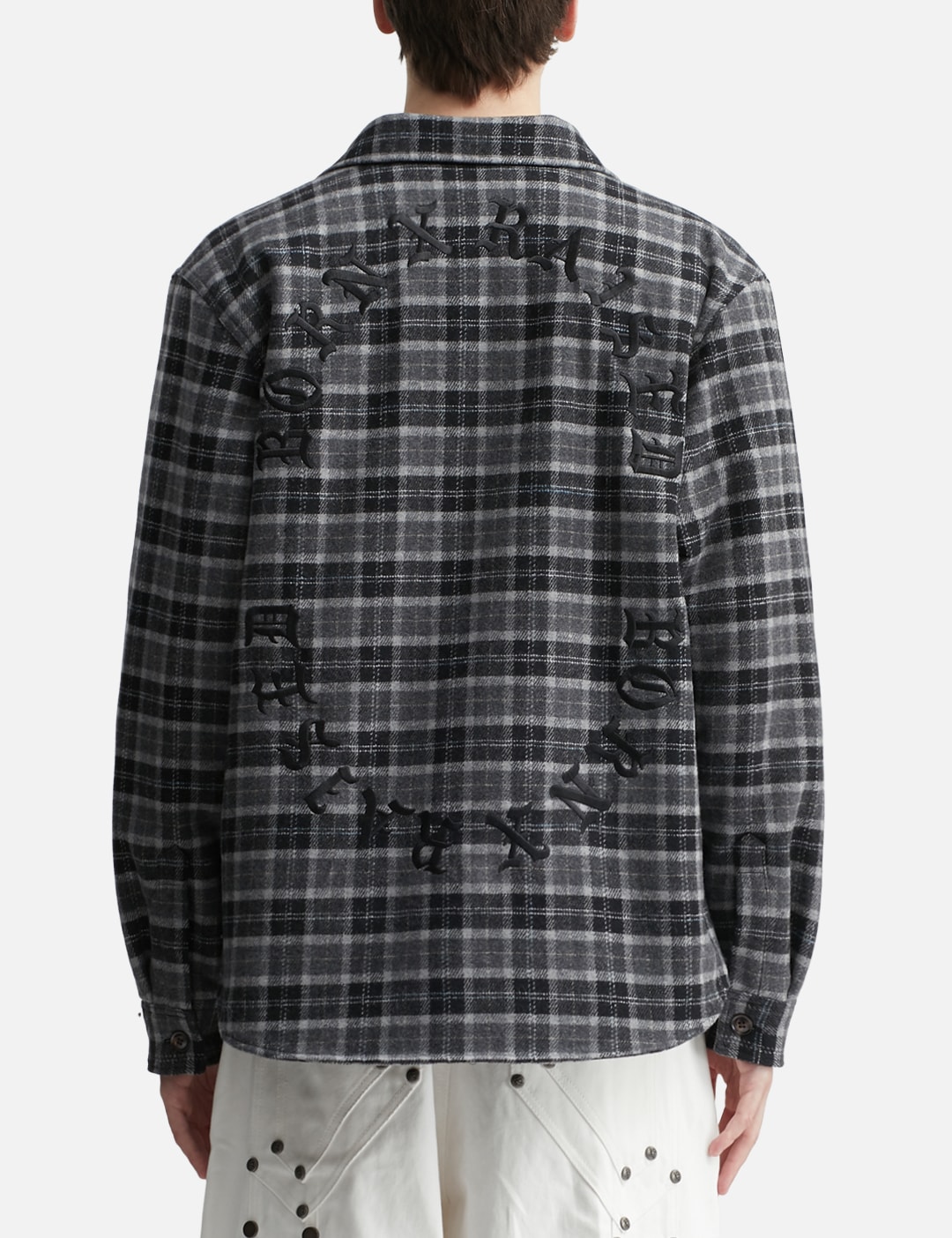 Oversized Embroidered Flannel Shirt Jacket view 19