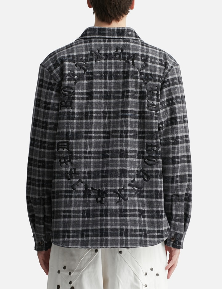 Oversized Embroidered Flannel Shirt Jacket Placeholder Image