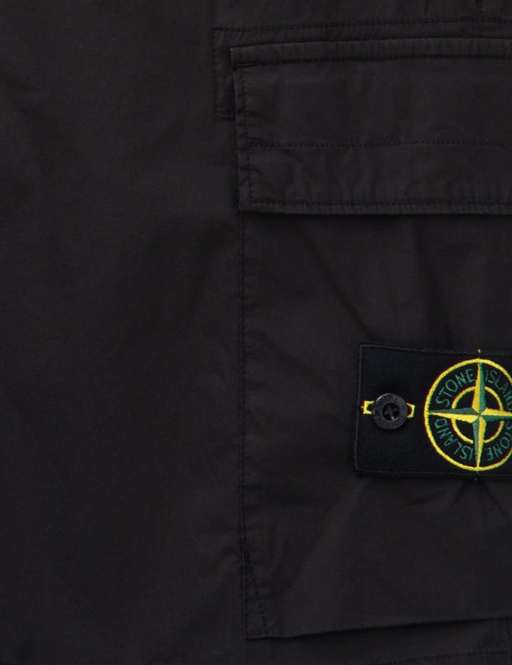 Stone Island Logo Badge Bermuda Shorts In Black