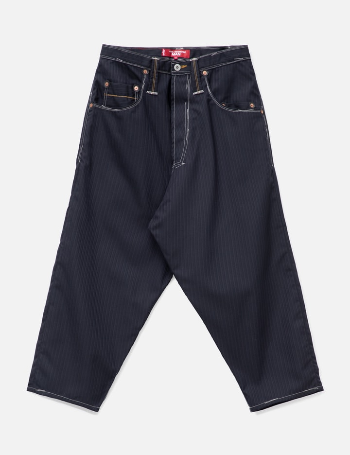 X Levi's Wool Pinstriped Cropped Pants