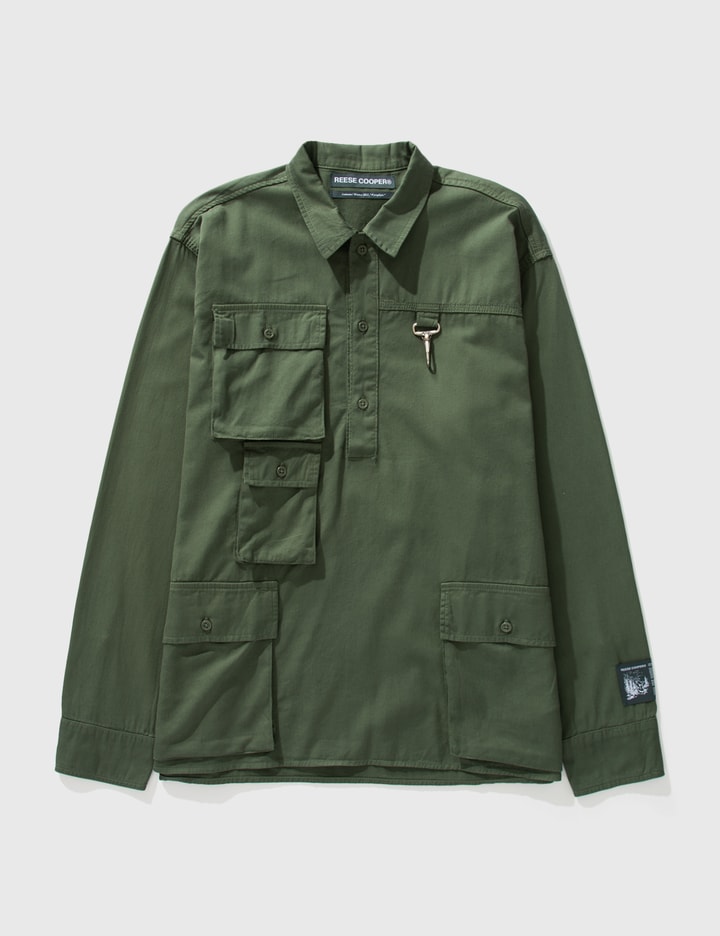 Reese Cooper コットン カーゴ プルオーバー ワークシャツ