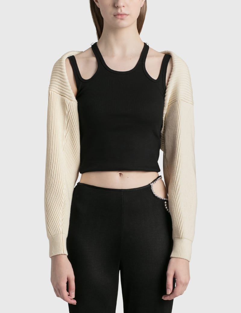 T By Alexander Wang - Cropped Crewneck 