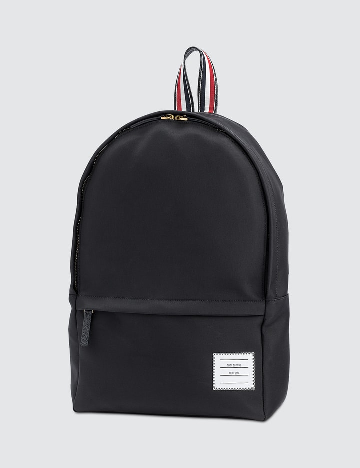 Solid Backpack with Leather Trim Placeholder Image