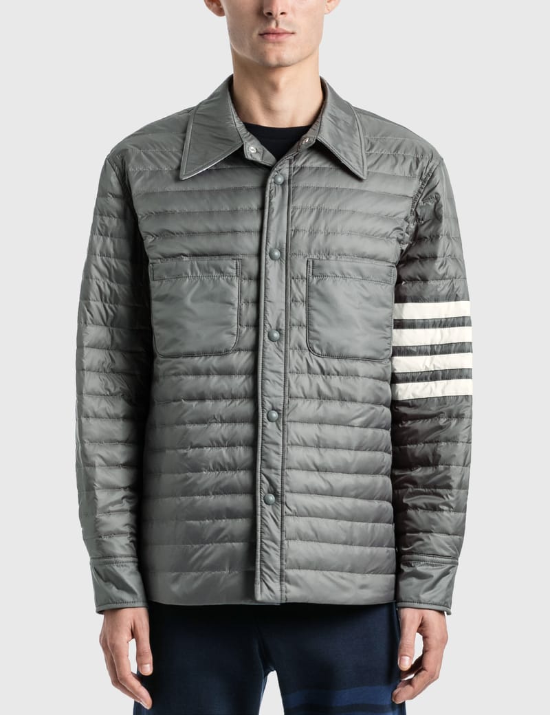 Fine Quilt Down Fill 4 Bar Shirt Jacket 