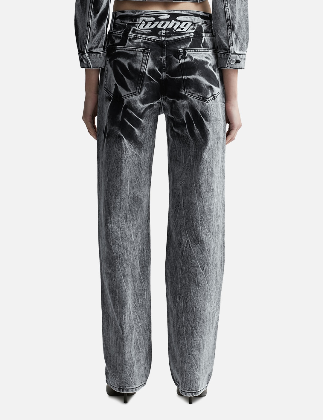 Blade Logo-Embroidered Ez Mid-Rise Wide-Leg Jeans view 15