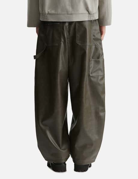Reset Faux Leather Wide-Leg Trousers view 12