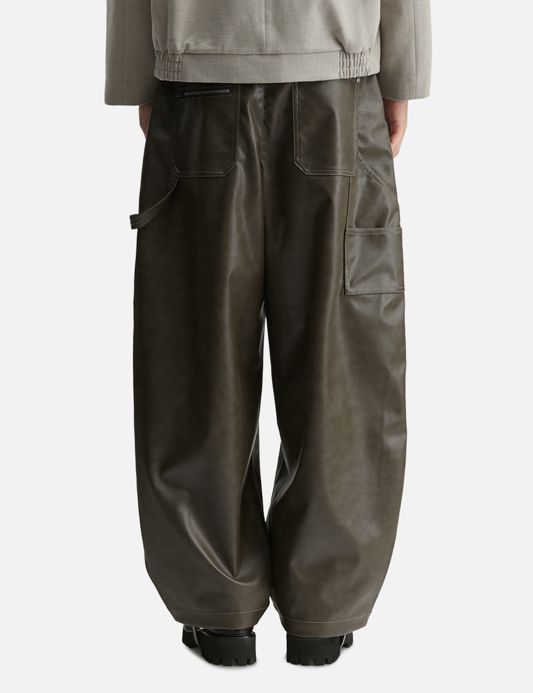 Reset Faux Leather Wide-Leg Trousers view 13