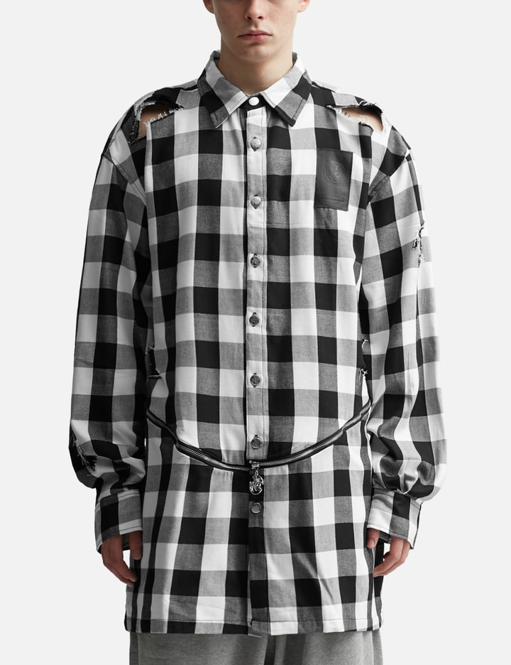 REVERSIBLE DESTROYED FLANNEL SHIRT Placeholder Image