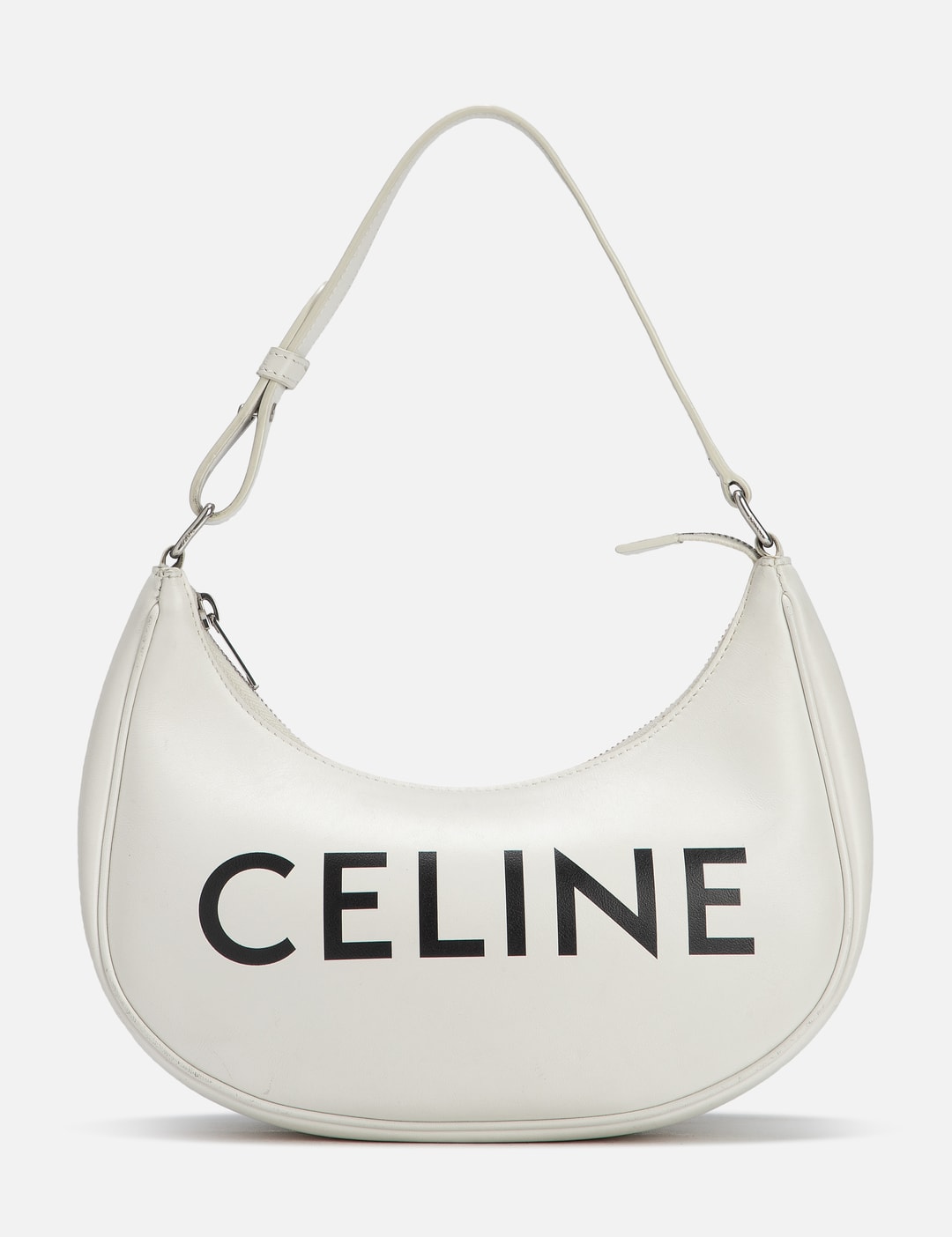 Celine Small Bucket In Triomphe Canvas And Calfskin - Blanc