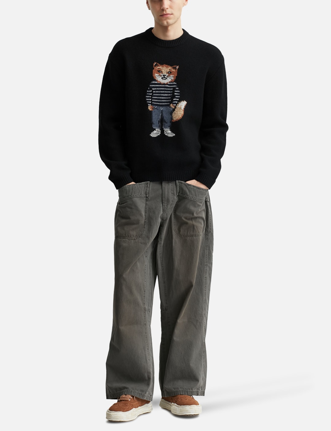 Dressed Fox Intarsia Wool Jumper view 20