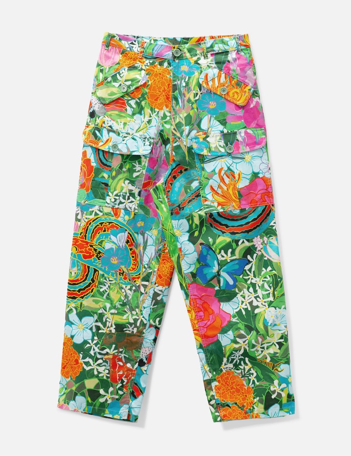Sky High Farm Workwear Camo Print Cargo Pants In Green