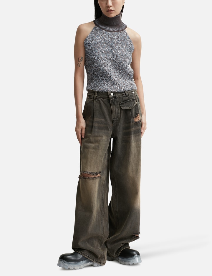Fluffy Sleeveless Knit Top Placeholder Image