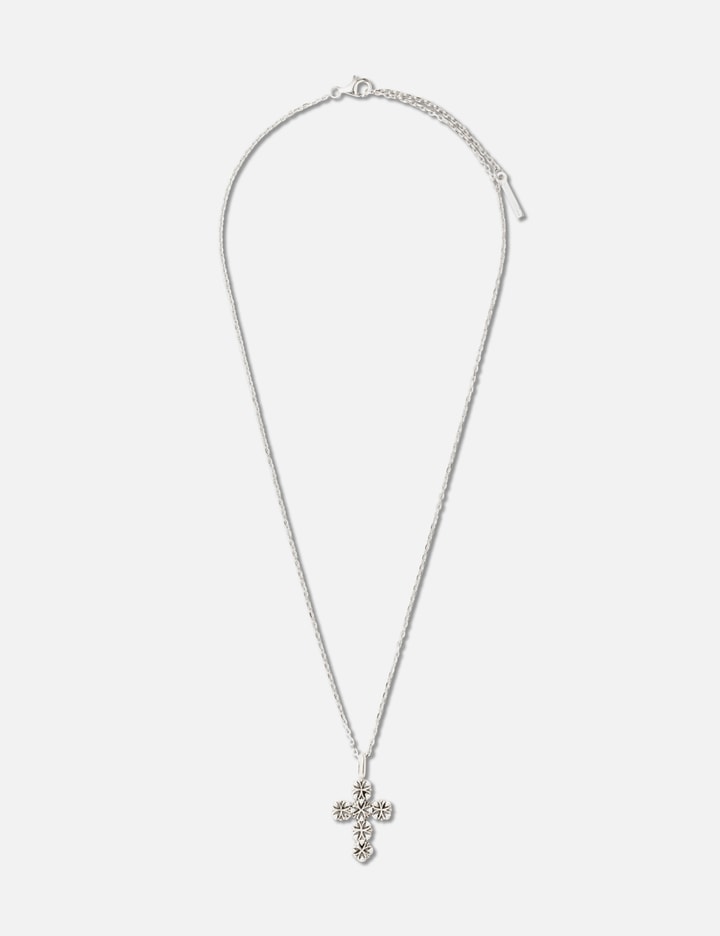 Maltese-Cross Quadruplets Cross Pendant Necklace