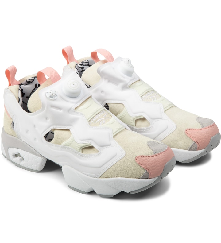 Cream White/Steel/Coral Insta Pump Fury OG "Year of Goat" Sneakers Placeholder Image