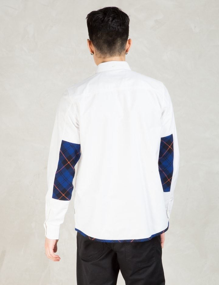 White Buster Norris Check Patch L/S Oxford Shirt Placeholder Image