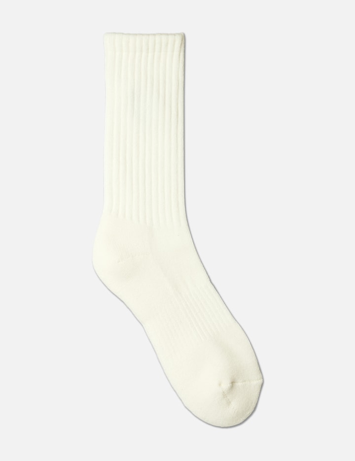 Shop Human Made Pile Socks In White