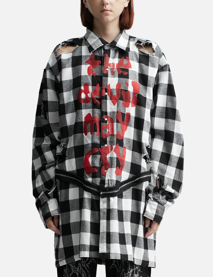 REVERSIBLE DESTROYED FLANNEL SHIRT Placeholder Image