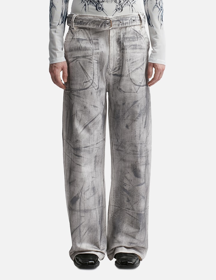 Waxed Double Belt Jeans Placeholder Image