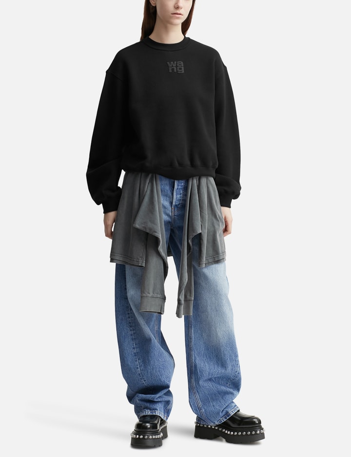 Puff Logo Essential Terry Crew Sweatshirt Placeholder Image