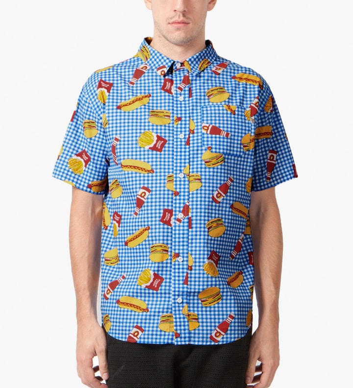 Blue Musty Burger S/S Woven Shirt Placeholder Image