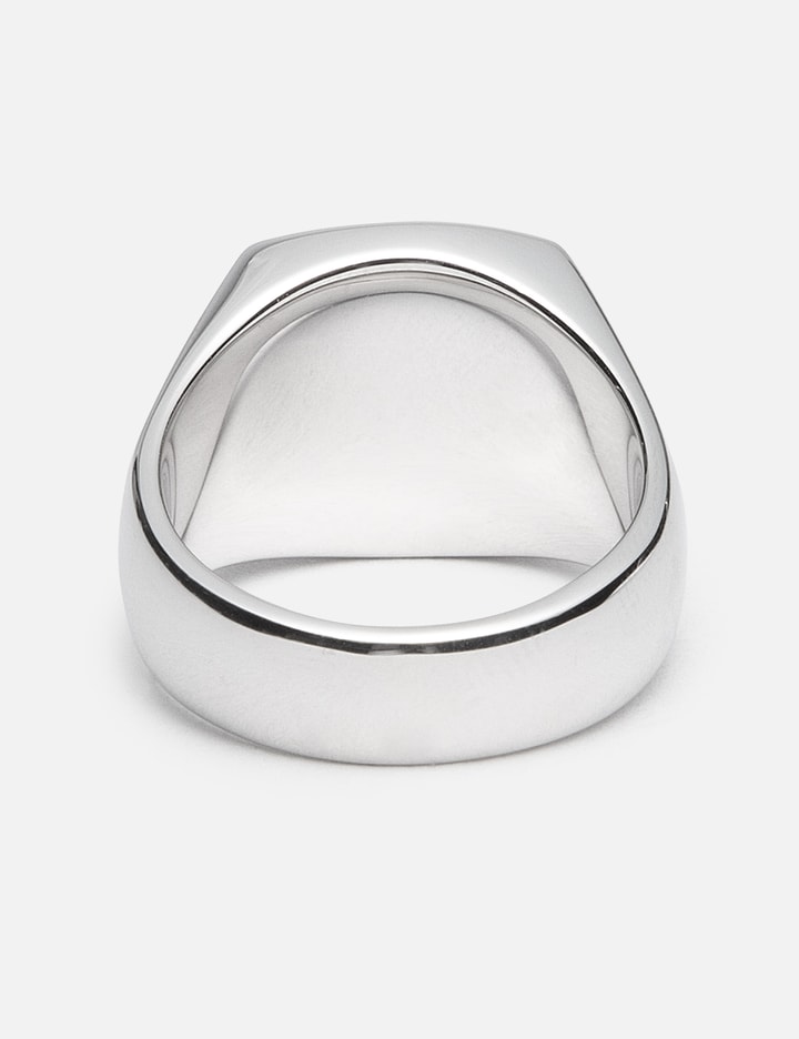 Shop Tom Wood Cushion Polished Ring In Silver