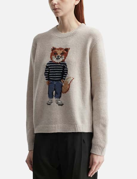 Dressed Fox Intarsia Wool Jumper view 7