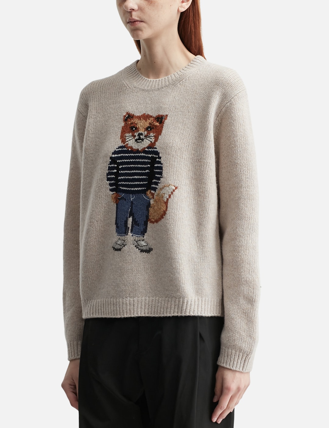 Dressed Fox Intarsia Wool Jumper view 8