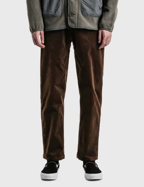 Gramicci stretch corduroy pants in brown