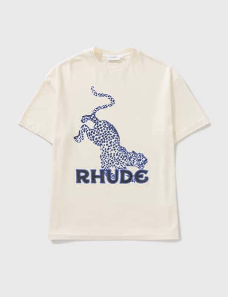 Rhude 레오파드 티셔츠