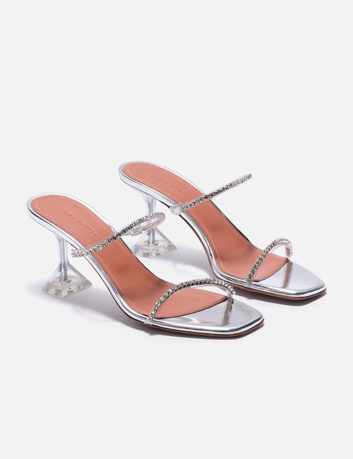Amina Muaddi Gilda Glass Slippers 70 Transparent Pvc In Multi