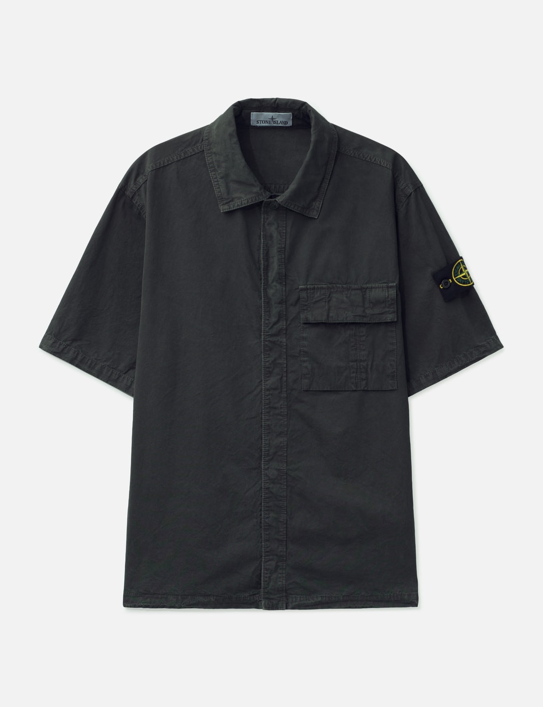 Brushed Organic Cotton Canvas 'Old' Effect Shirt view 7
