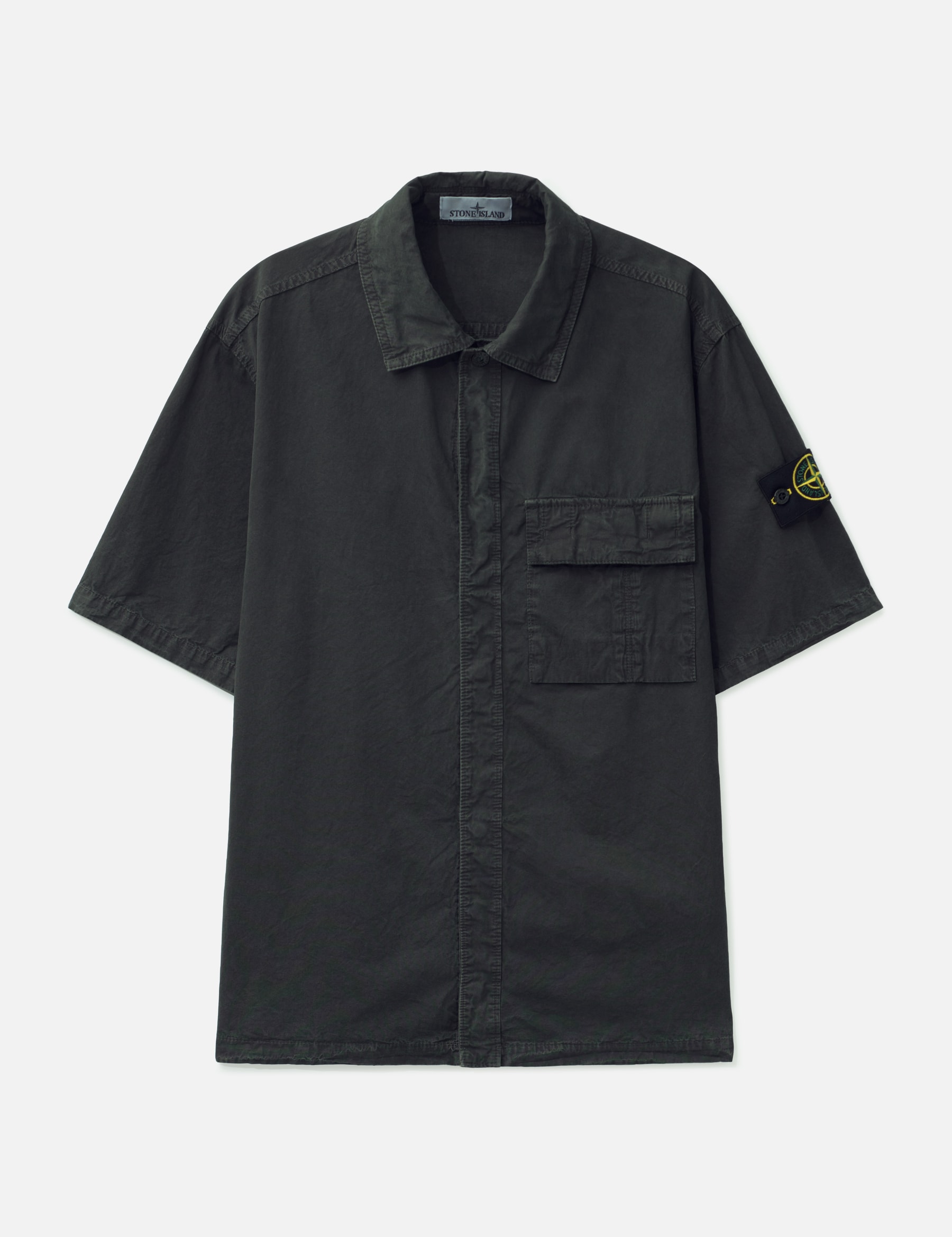 Brushed Organic Cotton Canvas 'Old' Effect Shirt view 16