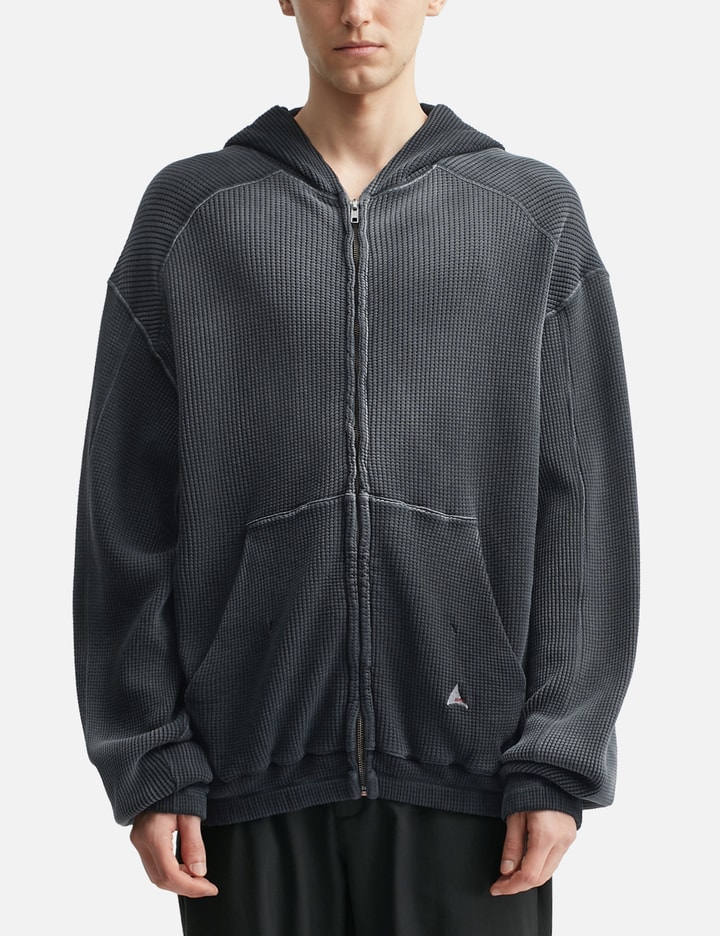 Bee Sun Faded Waffle Zip Up Hoodie Placeholder Image