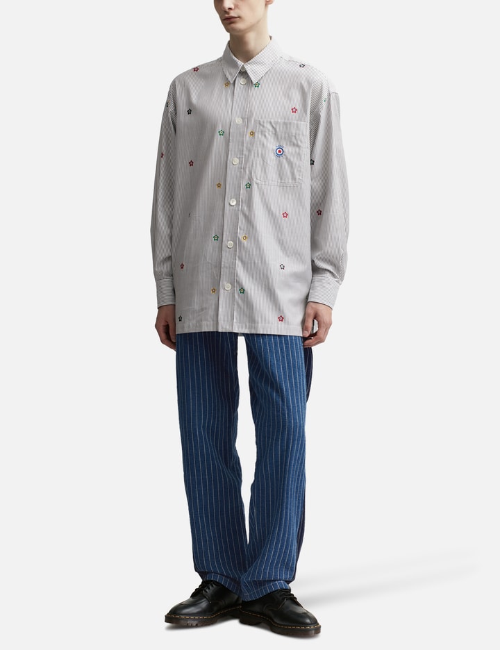 Kenzo Target Embroidered Oversize Striped Shirt Placeholder Image