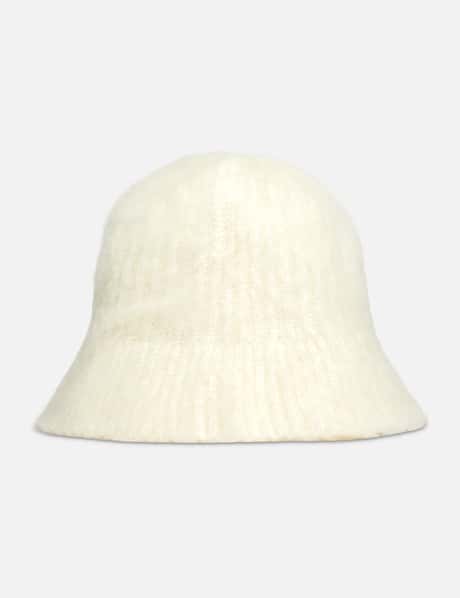 White Mohair Ami Bucket Hat view 6